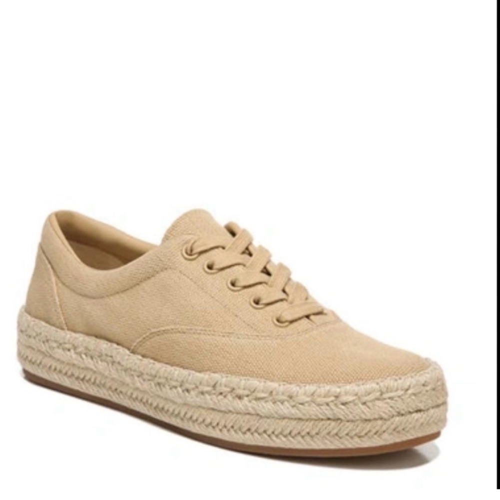 Vince Ursa Organic Canvas Platform Espadrille Sneakers sand size 7